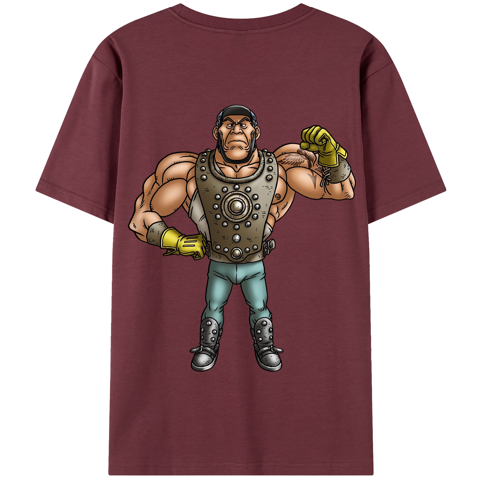 （画像用） ドラゴンクエスト Doragon Kuesuto Dragon Quest 綿100％半袖Tシャツ（背面プリント）